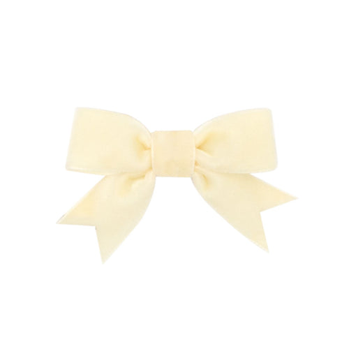 Mini Velvet Two-Loop Bow with Fancy Cut Tail