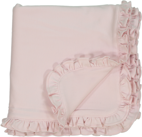 Ruffled Edge Pima Cotton Blanket