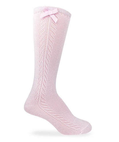 Pointelle Bow Knee Sock