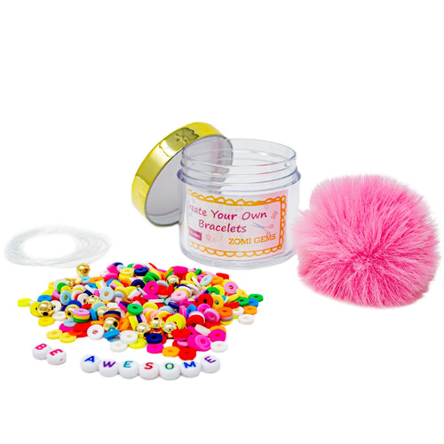 DIY Disk Bead Message Bracelet-Rainbow