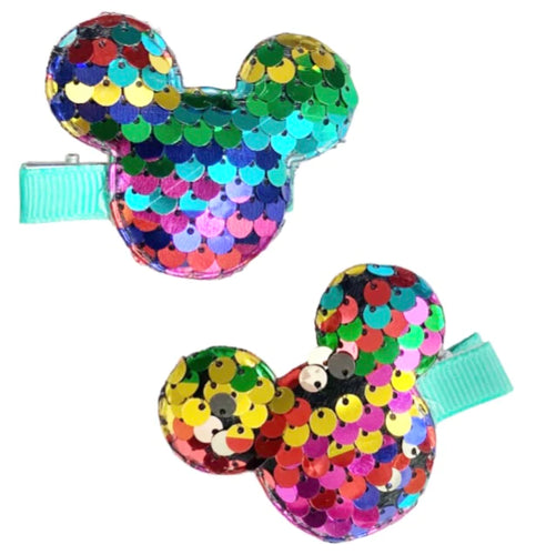 Minnie Mouse Sequin Clip Set